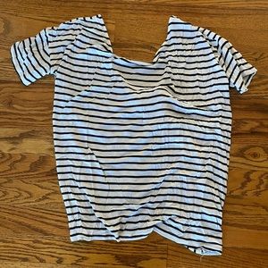 Size small short sleeve open back top from stitch fix